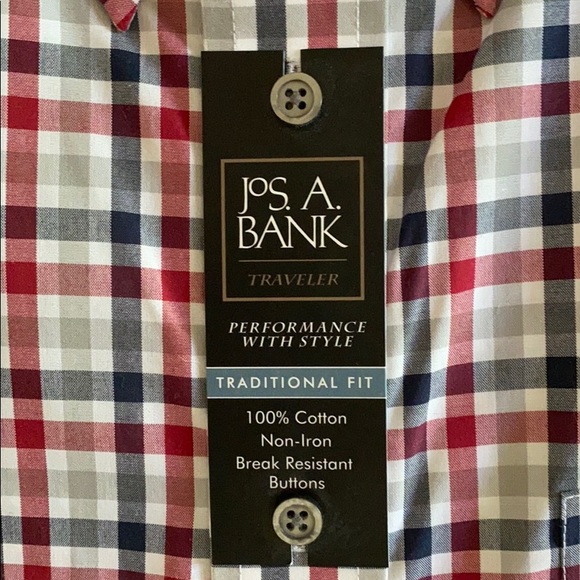 New! Jos. A. Bank, Plaid / Checked, Shirt - Picture 3 of 4